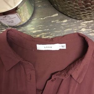 Lush Tops - Button Down Sleeveless Tunic by LUSH Lush Tops - Button Down Sleeveless Tunic by LUSH